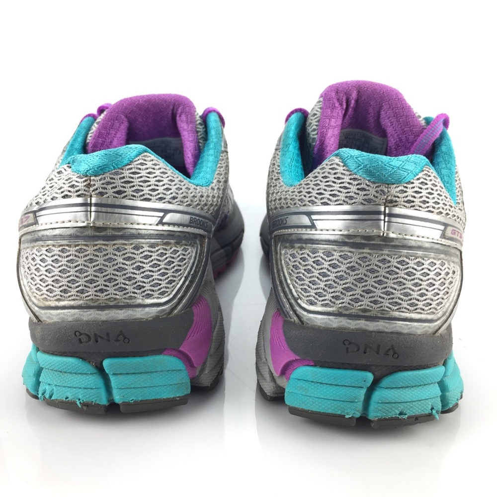 Brooks Womens GTS 17 Silver Pink Purple Size 10.5 - Picture 8 of 10